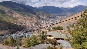 Vue depuis lâhĂ©bergement