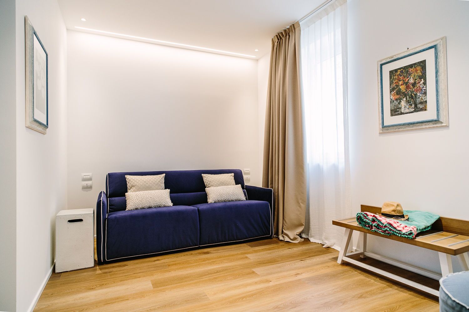 Junior Suite, Sea View | Living room | 49-inch LCD TV with satellite channels, TV