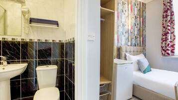 Standard Single Room, 1 Single Bed | Bathroom | Shower, hair dryer, towels