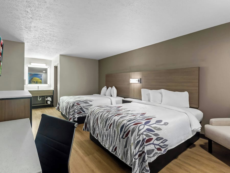 Down comforters, individually decorated, individually furnished, desk