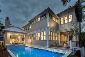 A heated pool - Ultimate WaterColor Getaway: Bikes, Private Pool, Sonos, Luxury Living in the Camp District! (Santa Rosa Beach)