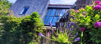 Breton stone house in Trégastel on the Pink Granite Coast