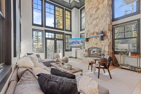 Smart TV, fireplace, video games, ping pong