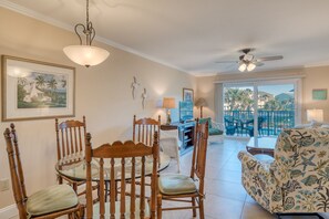 TV, DVD player, books