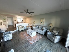 TV, DVD player, books