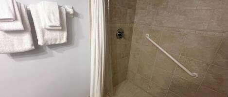 Hair dryer, towels