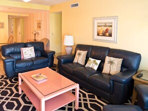 TV, DVD player, books, stereo