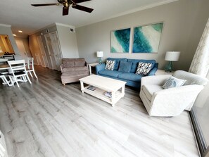 TV, DVD player, books