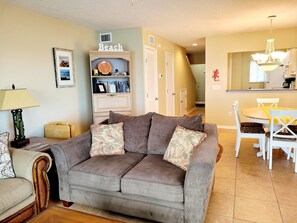 TV, DVD player, books