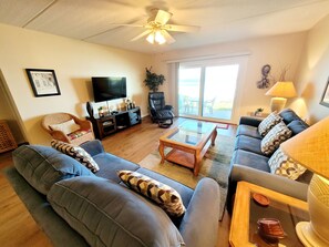 Televisio, DVD-soitin, kirjoja