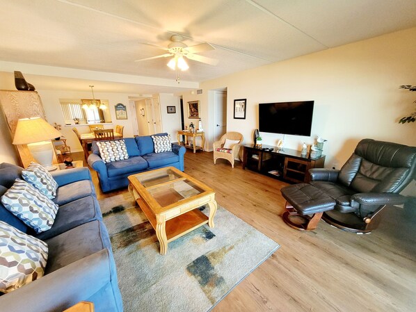 TV, DVD player, books