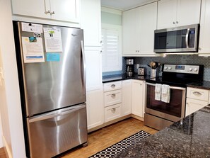 Fridge, microwave, oven, stovetop - Oceanview 2 Bedroom Flat  Summerhouse Unit 431 (ST. AUGUSTINE)