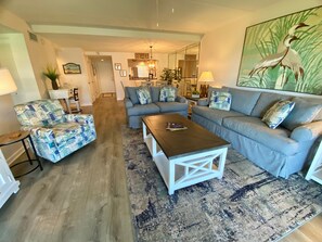 TV, DVD player, books