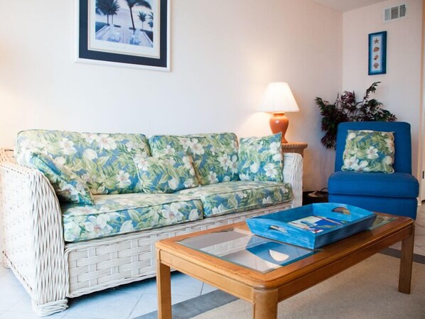 TV, books - Oceanfront 2 Bedroom Townhouse Summerhouse Unit 456 (ST. AUGUSTINE)