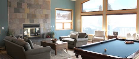 TV, fireplace, DVD player