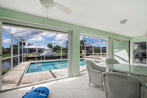A heated pool - Waterfront 3BR Marco Island home with heated pool and Wi-Fi. (Marco Island)