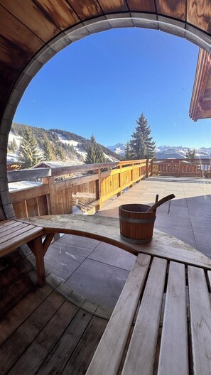 Terrace/patio - Chalet ski in ski out | Les Saisies center | 12 pers | Sauna (Les Saisies HAUTELUCE)