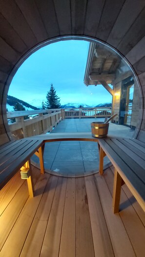 Terrace/patio - Chalet ski in ski out | Les Saisies center | 12 pers | Sauna (Les Saisies HAUTELUCE)