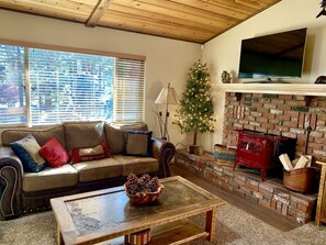 TV, fireplace, DVD player, table football