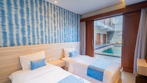Deluxe Twin Room | Desk, WiFi (free), bed sheets - Mahesa Suites Seminyak (Seminyak)