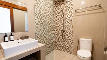 Deluxe Twin Room | Bathroom | Shower, free toiletries, hair dryer, towels
