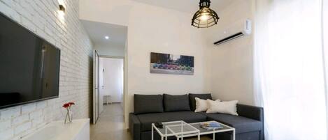 Flat-screen TV, Netflix, books, streaming services