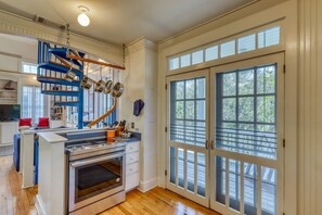 Fridge, microwave, oven, stovetop - Gorgeous Coastal Home with Spacious Decks & Pool- Steps to the Beach and Dining (Santa Rosa Beach)