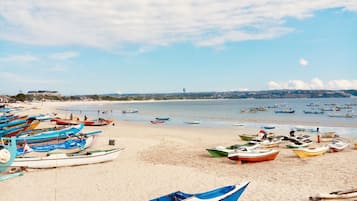 Na praia
