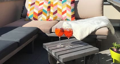 Great, open loft apartment with fantastic roof terrace