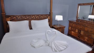 Premium bedding, memory-foam beds, desk, soundproofing