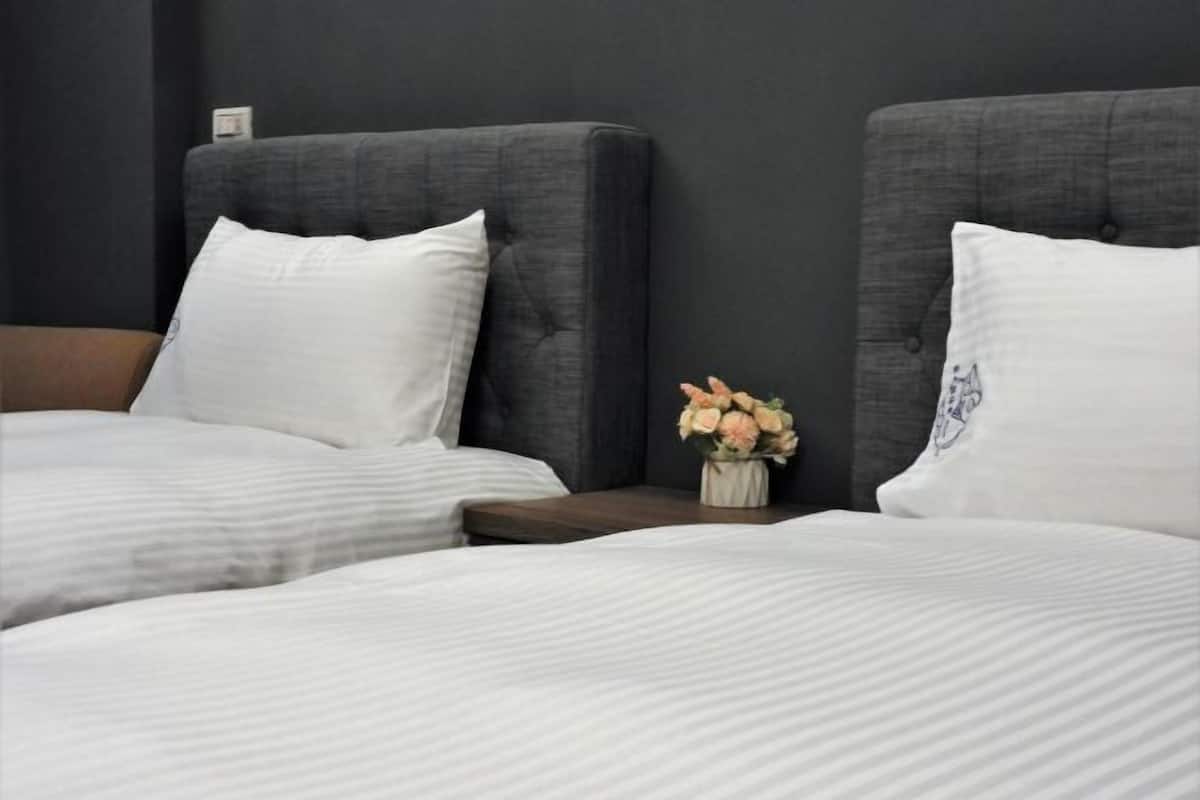 Down comforters, individually furnished, blackout drapes, soundproofing