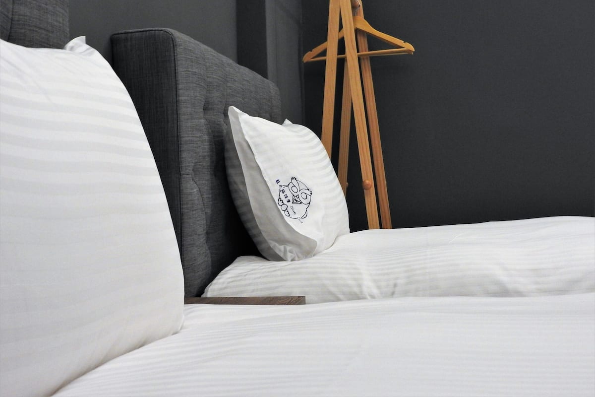 Down comforters, individually furnished, blackout drapes, soundproofing