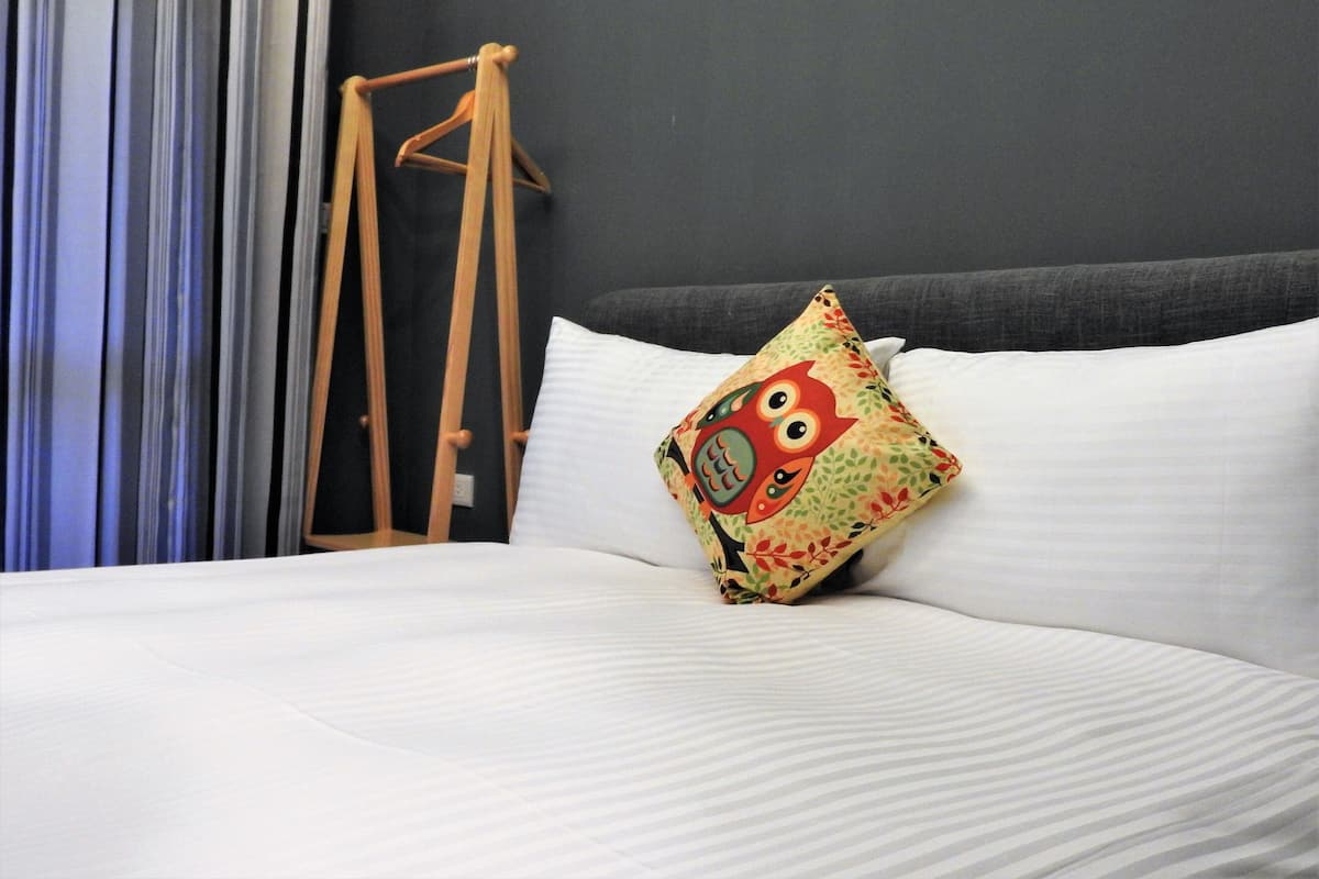 Down comforters, individually furnished, blackout drapes, soundproofing