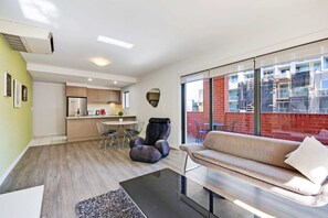 City Apartment, 2 Bedrooms | Living room | Smart TV, Netflix, streaming services - Swainson on Union (Adelaide)