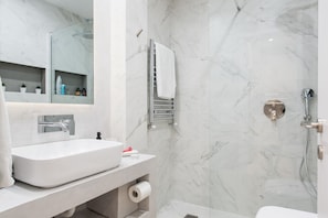 Apartment, 1 Bedroom | Bathroom | Shower, free toiletries, towels - Kifissia Central Stylish Fresh 1 Bedroom Apartment near Metro (Kifisia)