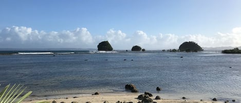 Beach nearby, white sand