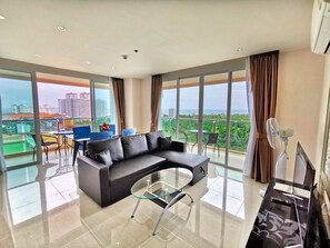 Apartment, Ocean View | Living area - Grande Caribbean Resort (Pattaya)