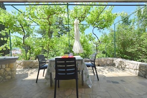 Apartment, 1 Bedroom (62 - lijevi, veci) | Terrace/patio - Apartments Ivka-Rozalija near Beach (Malinska-Dubasnica)
