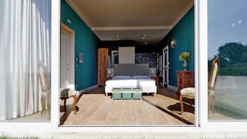 Camera panoramica con letto matrimoniale o 2 letti singoli (Soratte) | Biancheria da letto di alta qualità, copriletto in piuma