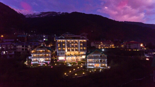 Front of property - evening/night - White Stone Resorts (Manali)