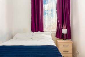 1 bedroom, iron/ironing board, bed sheets