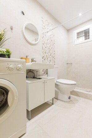 公寓, 1 间卧室 | 浴室 | 淋浴设施、吹风机、毛巾、肥皂