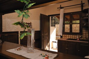 Villa, 3 Bedrooms, Private Pool | Private kitchen | Fridge, oven, stovetop, dishwasher - Family Maisonette with Pool near Beach (Oropos)