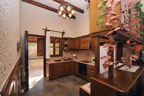 Villa, 3 Bedrooms, Private Pool | Private kitchen | Fridge, oven, stovetop, dishwasher - Family Maisonette with Pool near Beach (Oropos)