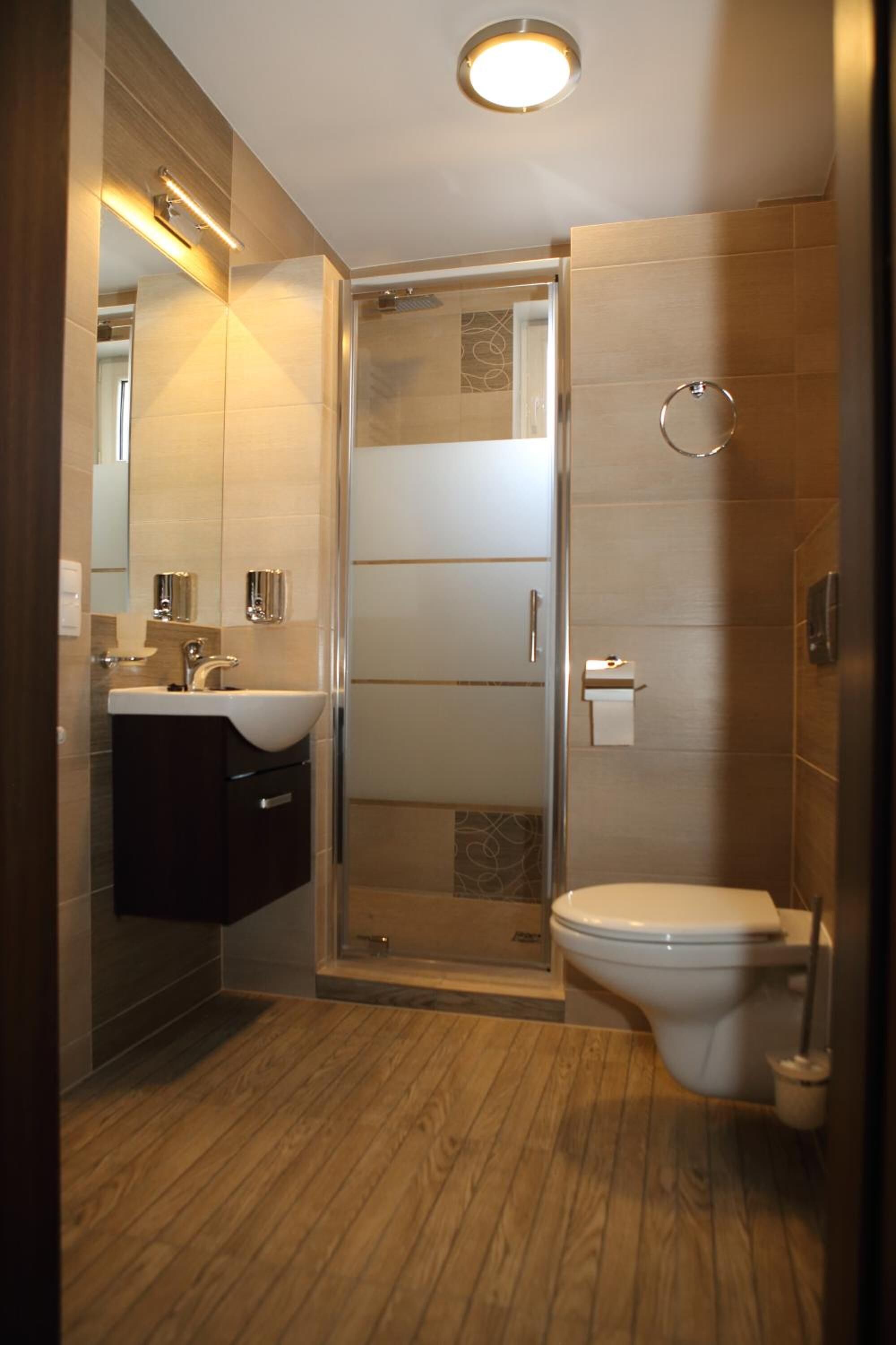 free toiletries, hair dryer, towels