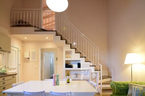 Living area - Gorgeous Villa with Garden - Stavros Beach (Chania)