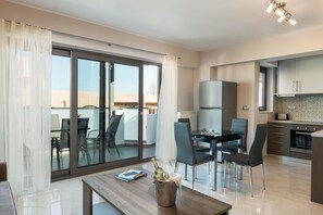 Apartment | Living area - Jasmine Cozy Modern Flat near Sandy Beach (Platanias)