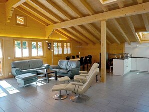 Fireplace - Nice apartment for 6 guests with WIFI, balcony and pets allowed (Gsteig)