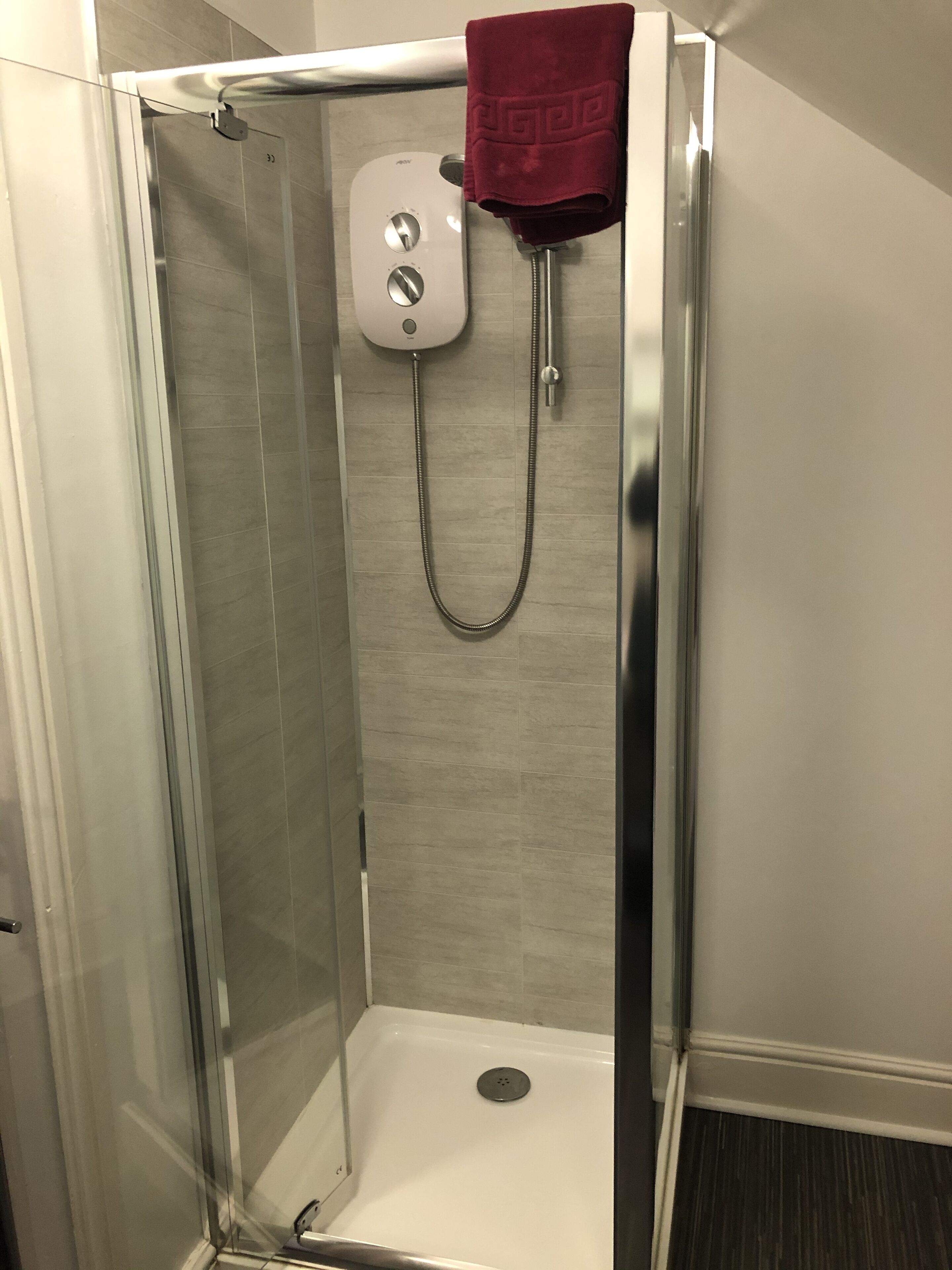 double room (large single bed) | bathroom shower