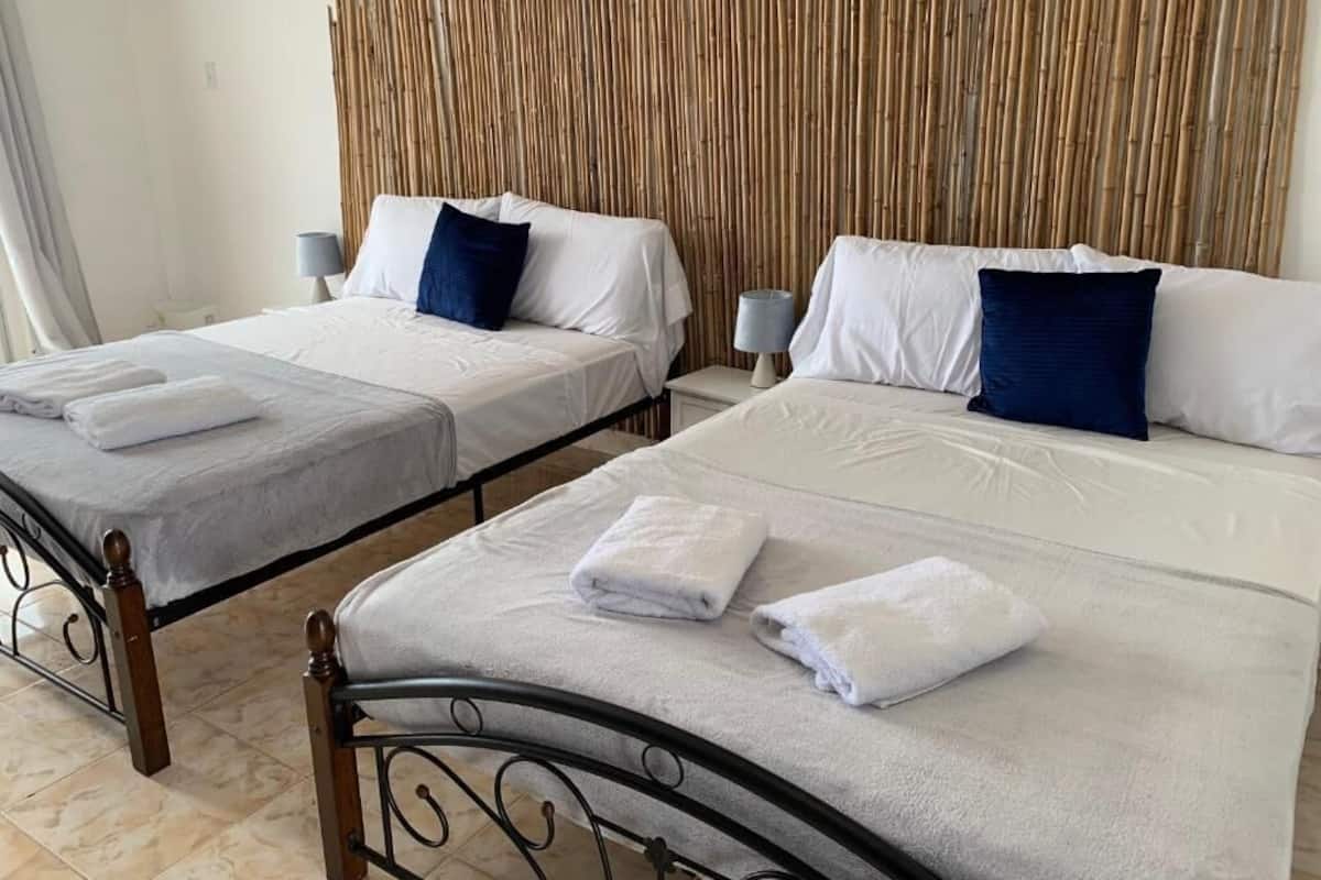 Camera Deluxe con letto matrimoniale o 2 letti singoli, 2 letti queen | Con stile personalizzato, con arredamento individuale, una scrivania
